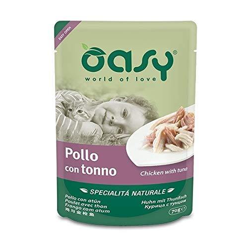 Oasy Specialità Naturale Pollo con Tonno 70gr Oasy Specialità Naturale Pollo con Tonno 70gr